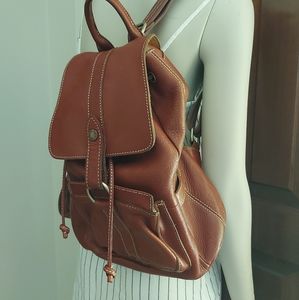 Leather backpack